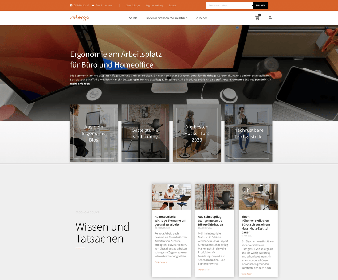 solergo.ch - der ergonomische Schweizer Onlineshop