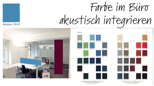 Wie man Farben in ein Büro bringt und den Lärm gleichzeitig dämmt