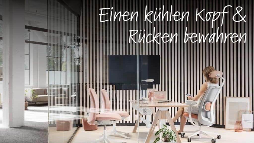 Einen schwitzigen Rücken vermeiden im Büro