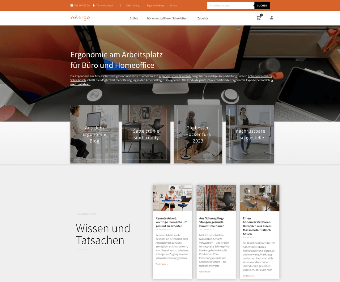 solergo.ch - der ergonomische Schweizer Onlineshop
