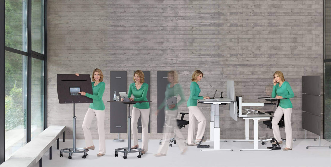 Mehr Dynamik am Arbeitsplatz dank Steh-Sitztischen