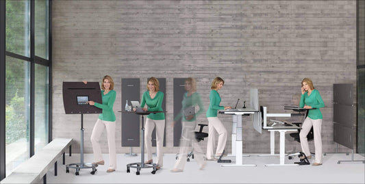 Mehr Dynamik am Arbeitsplatz dank Steh-Sitztischen