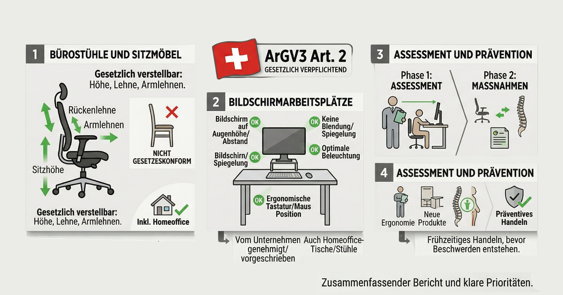 Ergonomie-Pflicht in der Schweiz – was Arbeitgeber wirklich schulden